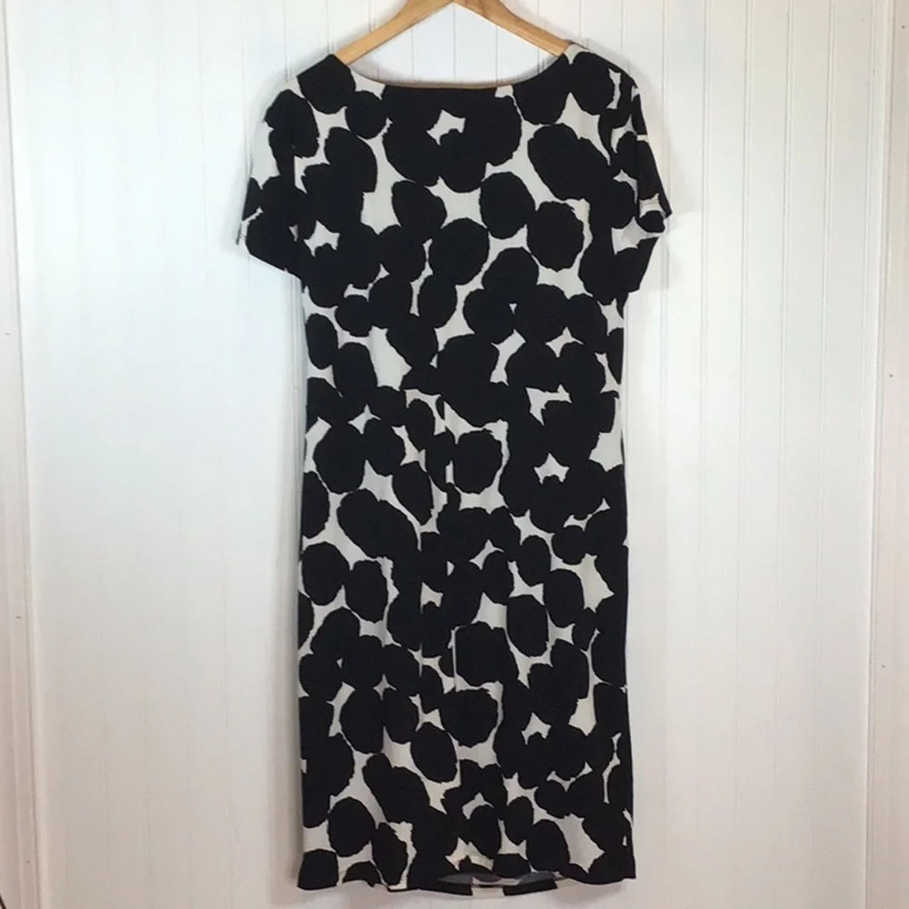 ๐ Ellen Tracy | Black/White Twist Front Jersey Dress Size XL - Picture 10 of 12